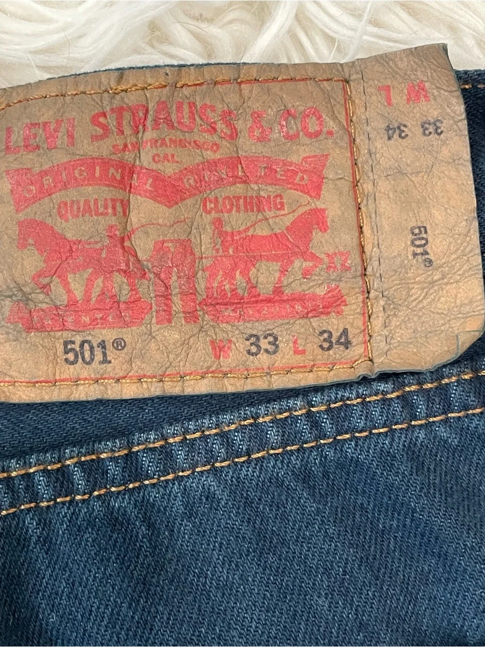 Levi's Mens 501 Original Straight Leg Dark Wash Button Up Denim Jeans (33x34)
